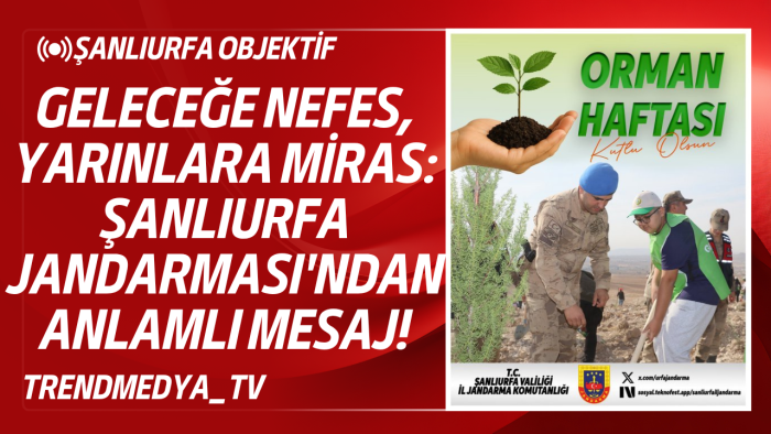 Geleceğe Nefes, Yarınlara Miras: Şanlıurfa Jandarması'ndan Anlamlı Mesaj!